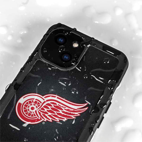 NHL Detroit Red Wings Black Background iPhone 13 Mini Waterproof Case