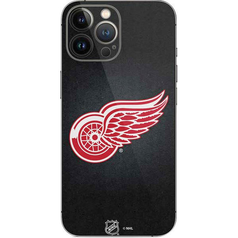 NHL Detroit Red Wings Black Background iPhone 13 Pro Max Skin