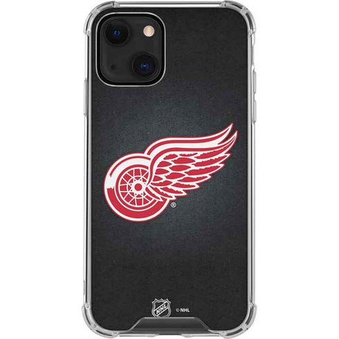 NHL Detroit Red Wings Black Background iPhone 14 Plus Clear Case
