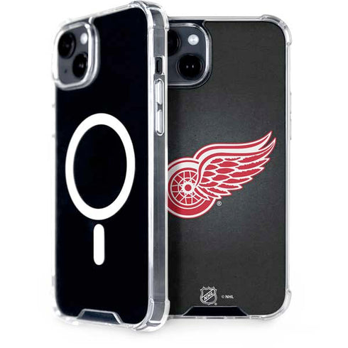 NHL Detroit Red Wings Black Background iPhone 15 Plus MagSafe Case