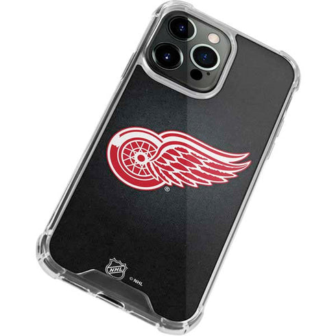 NHL Detroit Red Wings Black Background iPhone 14 Pro Clear Case