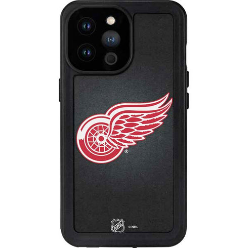 NHL Detroit Red Wings Black Background iPhone 14 Pro Max Waterproof Case