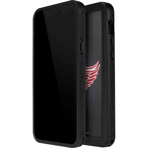 NHL Detroit Red Wings Black Background iPhone 14 Pro Waterproof Case