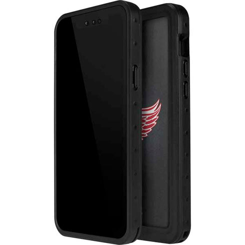 NHL Detroit Red Wings Black Background iPhone 15 Plus Waterproof Case
