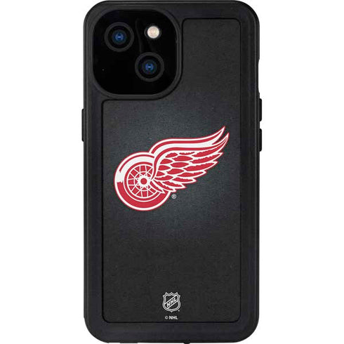 NHL Detroit Red Wings Black Background iPhone 15 Waterproof Case