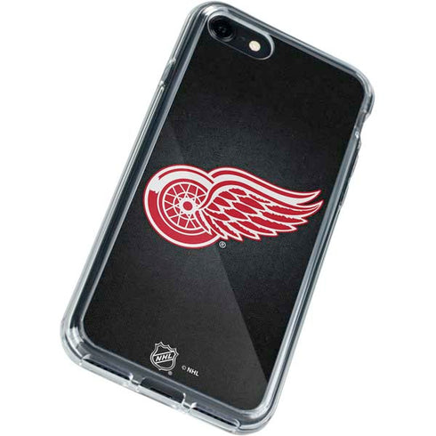 NHL Detroit Red Wings Black Background iPhone SE (2nd & 3rd Gen) Clear Case