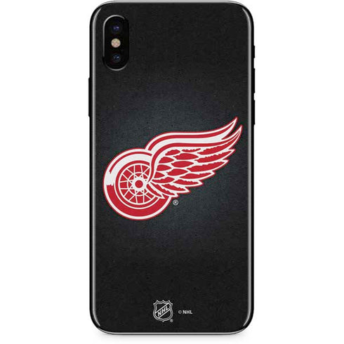 NHL Detroit Red Wings Black Background iPhone X Skin