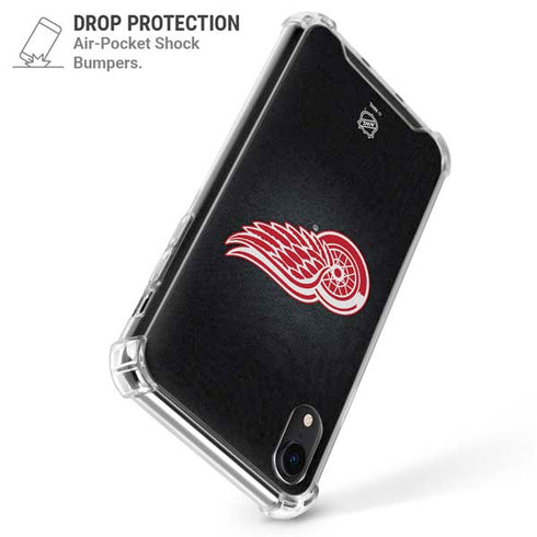 NHL Detroit Red Wings Black Background iPhone XR Clear Case