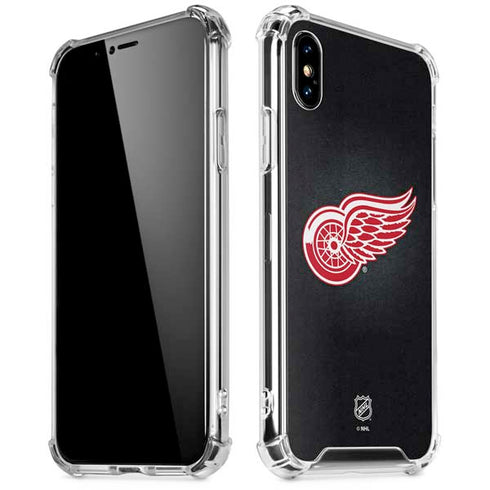 NHL Detroit Red Wings Black Background iPhone XS Max Clear Case