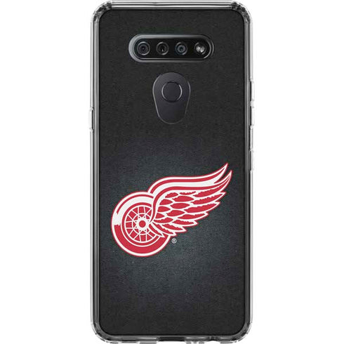 NHL Detroit Red Wings Black Background LG K51/Q51 Clear Case
