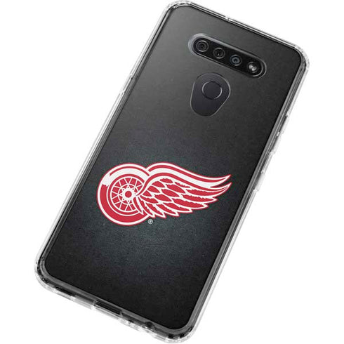 NHL Detroit Red Wings Black Background LG K51/Q51 Clear Case