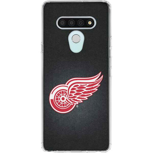 NHL Detroit Red Wings Black Background LG Stylo 6 Clear Case