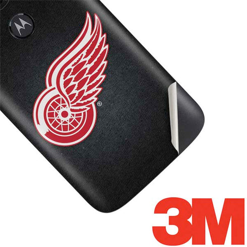 NHL Detroit Red Wings Black Background Moto E5 Play Skin