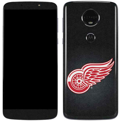 NHL Detroit Red Wings Black Background Moto E5 Plus Skin