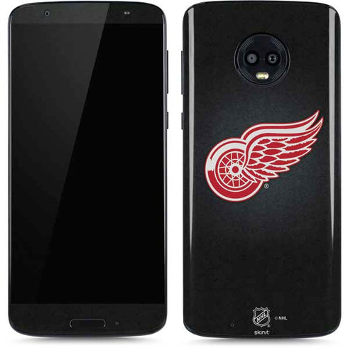 NHL Detroit Red Wings Black Background Moto G6 Skin