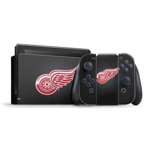 NHL Detroit Red Wings Black Background Nintendo Switch Bundle Skin