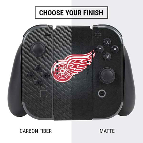 NHL Detroit Red Wings Black Background Nintendo Switch Bundle Skin