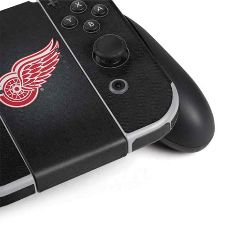 NHL Detroit Red Wings Black Background Nintendo Switch OLED (2021) Skin