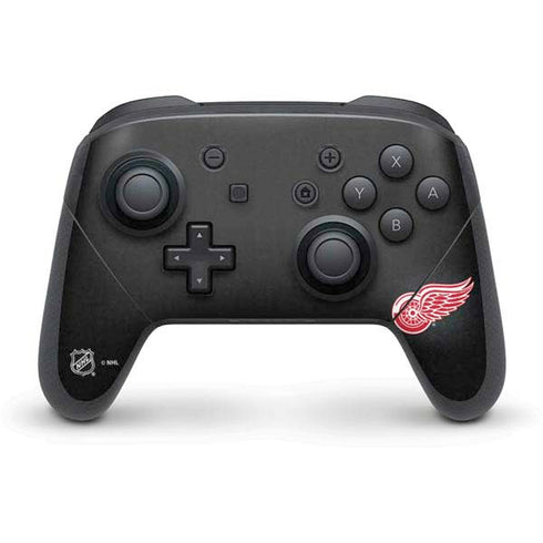 NHL Detroit Red Wings Black Background Nintendo Switch Pro Controller Skin