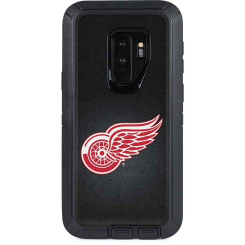 NHL Detroit Red Wings Black Background Otterbox Defender Galaxy Skin