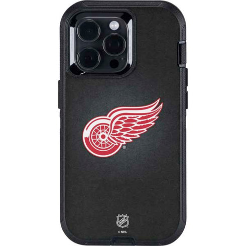 NHL Detroit Red Wings Black Background Otterbox Defender iPhone Skin