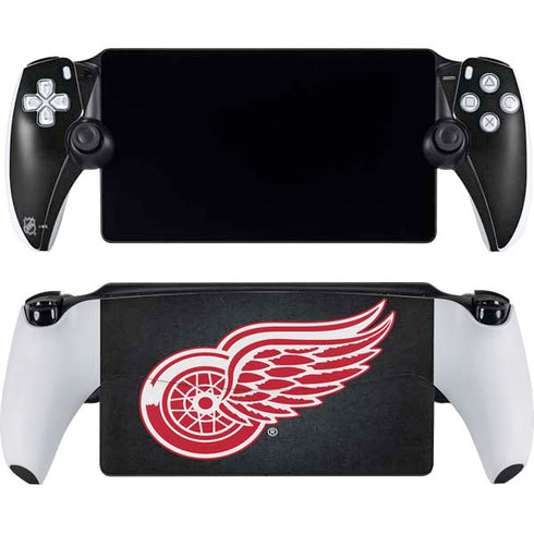 NHL Detroit Red Wings Black Background PlayStation Portal Remote Player Skin