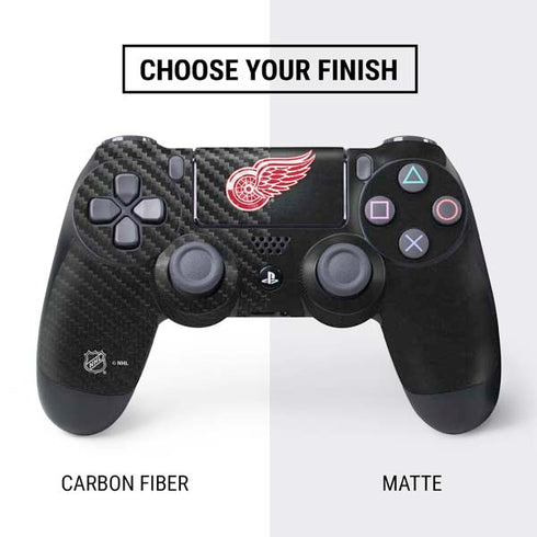 NHL Detroit Red Wings Black Background PS4 Controller Skin