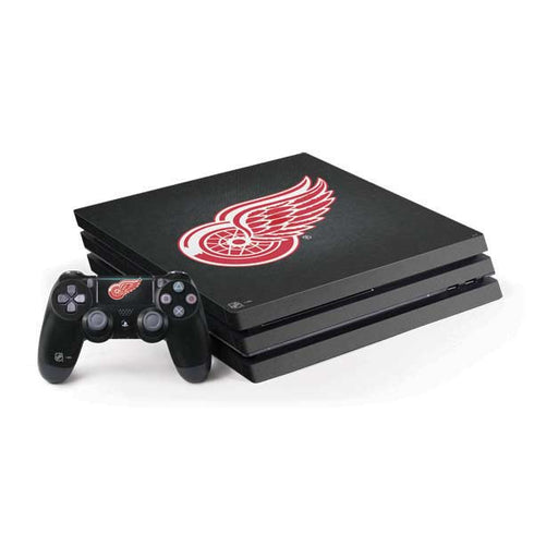 NHL Detroit Red Wings Black Background PS4 Pro Bundle Skin