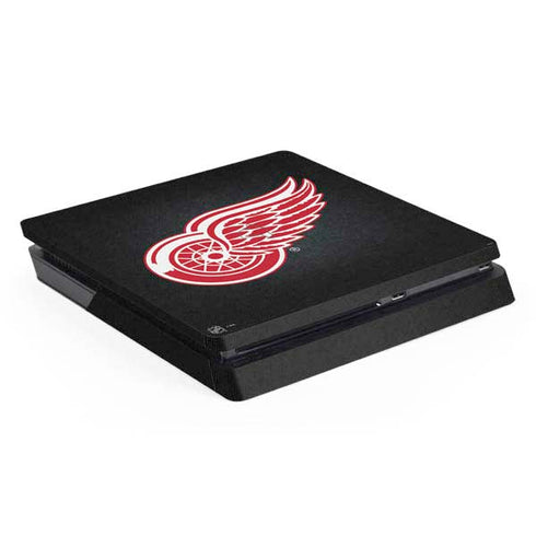 NHL Detroit Red Wings Black Background PS4 Slim Skin