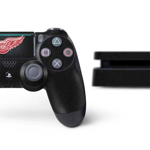 NHL Detroit Red Wings Black Background PS4 Slim Bundle Skin