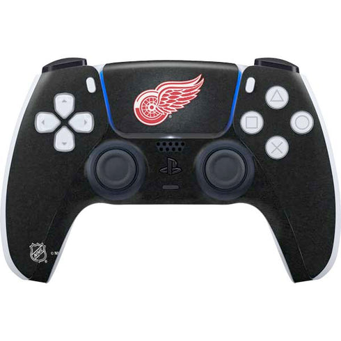 NHL Detroit Red Wings Black Background PS5 Controller Skin