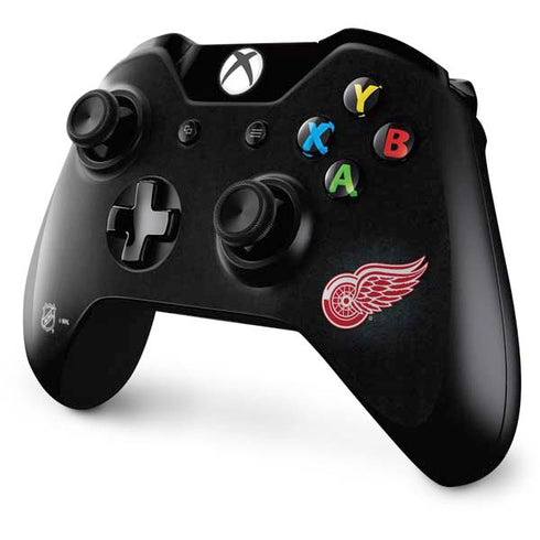 NHL Detroit Red Wings Black Background Xbox One Controller Skin