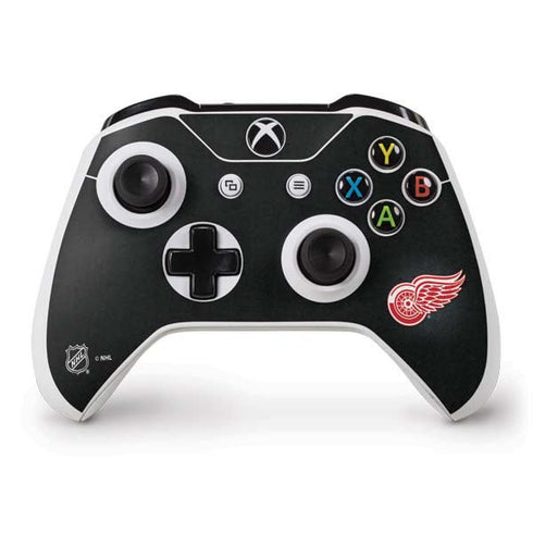NHL Detroit Red Wings Black Background Xbox One S Controller Skin
