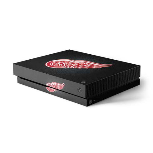 NHL Detroit Red Wings Black Background Xbox One X Console Skin