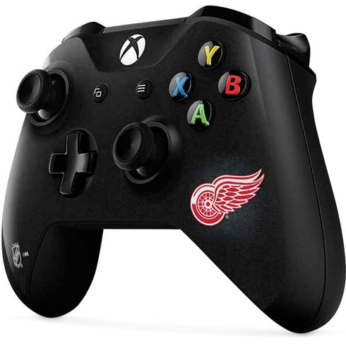 NHL Detroit Red Wings Black Background Xbox One X Controller Skin
