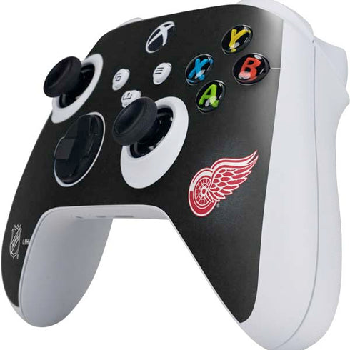 NHL Detroit Red Wings Black Background Xbox Series S Controller Skin