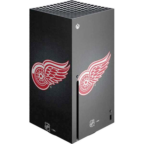 NHL Detroit Red Wings Black Background Xbox Series X Console Skin