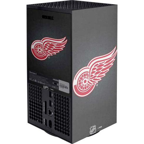 NHL Detroit Red Wings Black Background Xbox Series X Console Skin