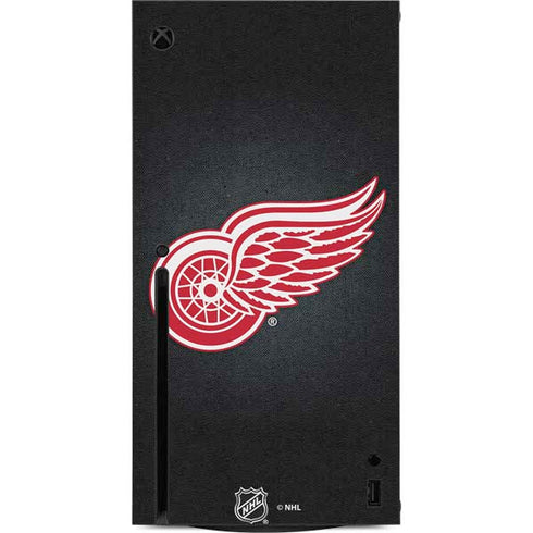 NHL Detroit Red Wings Black Background Xbox Series X Console Skin
