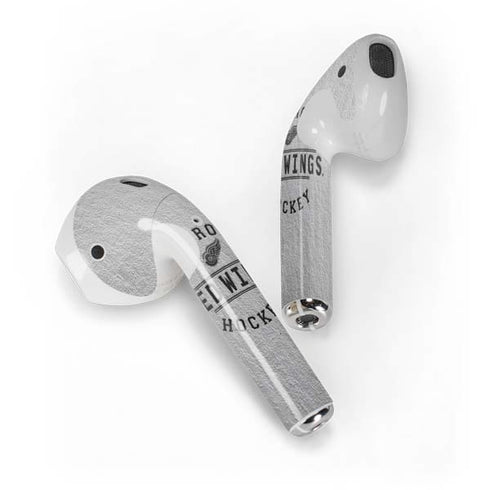 NHL Detroit Red Wings Black Text Apple AirPods Skin