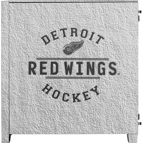 NHL Detroit Red Wings Black Text Corsair 4000D Tempered Glass Mid-Tower ATX Case Skin
