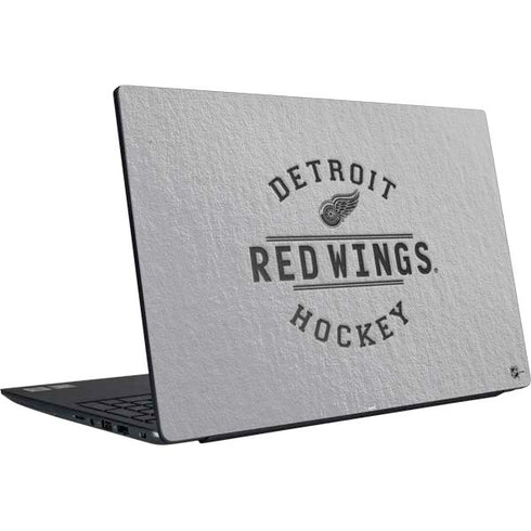 NHL Detroit Red Wings Black Text Dell Vostro Skin