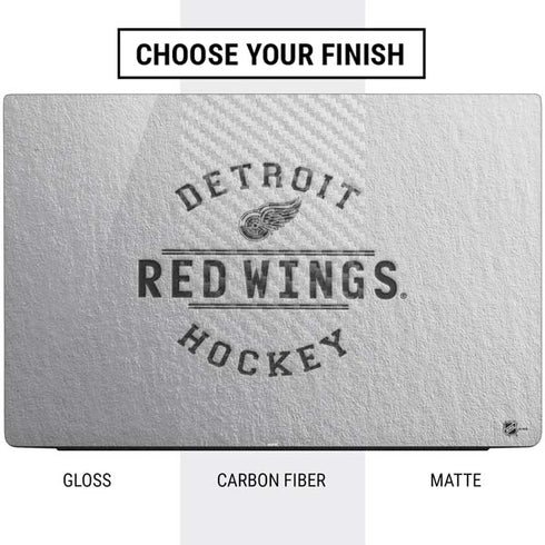 NHL Detroit Red Wings Black Text Dell Vostro Skin