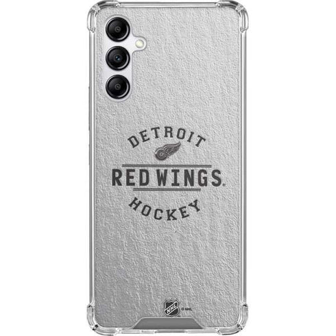 NHL Detroit Red Wings Black Text Galaxy A14 5G Clear Case