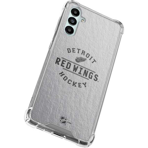 NHL Detroit Red Wings Black Text Galaxy A14 5G Clear Case