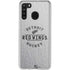 NHL Detroit Red Wings Black Text Galaxy A21 Clear Case