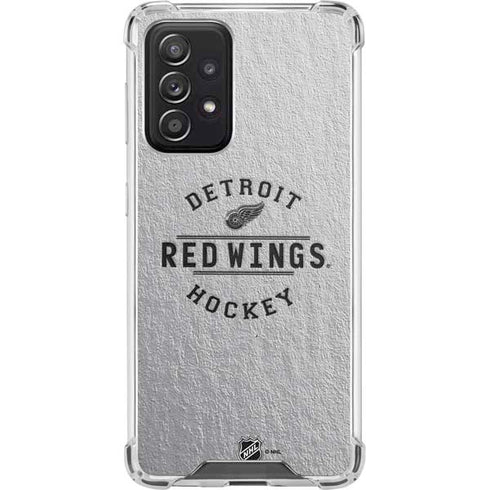 NHL Detroit Red Wings Black Text Galaxy A52 5G Clear Case