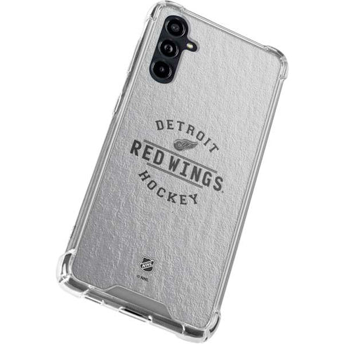 NHL Detroit Red Wings Black Text Galaxy A54 5G Clear Case