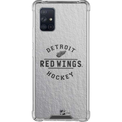 NHL Detroit Red Wings Black Text Galaxy A71 5G Clear Case
