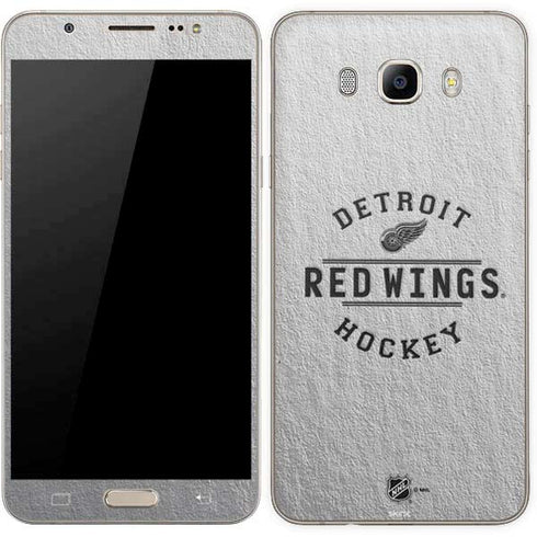 NHL Detroit Red Wings Black Text Galaxy J7 Skin